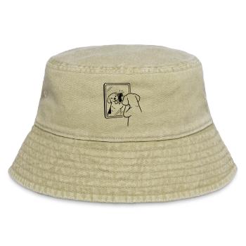 Selfie Dog Dog - Vintage Bucket Hat - vintage beige - Front
