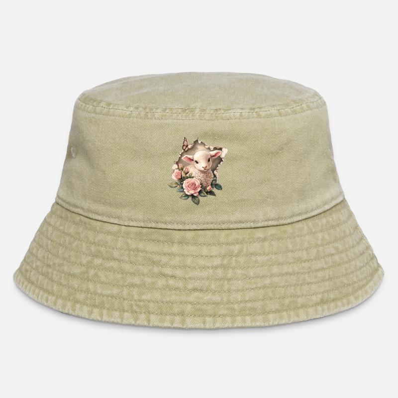 Süßes Lamm - Vintage Bucket Hat - Vintage Beige