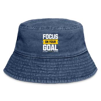 Focus on your goal - Vintage Bucket Hat - vintage denim - Front
