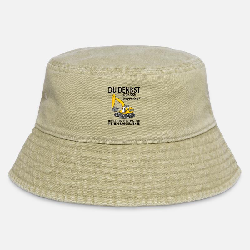 Baggerfahrer Bagger - Vintage Bucket Hat - Vintage Beige