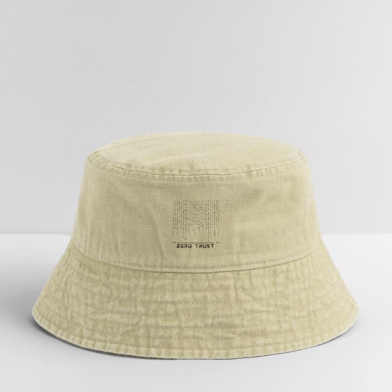 Zero Trust Binary Code Vintage Bucket Hat
