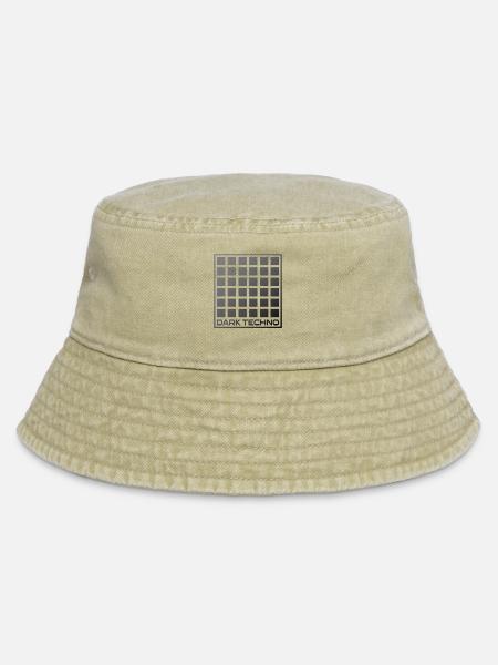Dunkles Techno-Raster - Vintage Bucket Hat - Vintage Beige