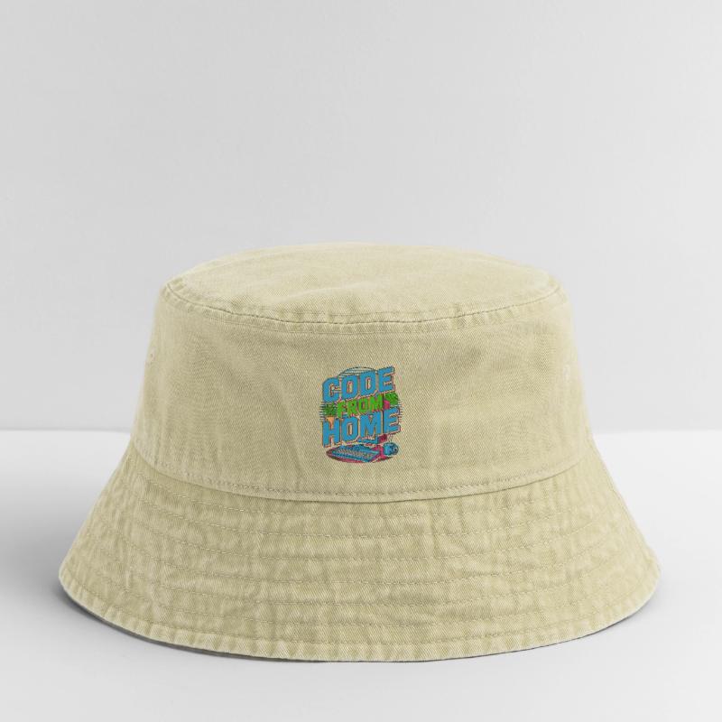 Remote Developer Code From Home Software Developer Vintage Bucket Hat