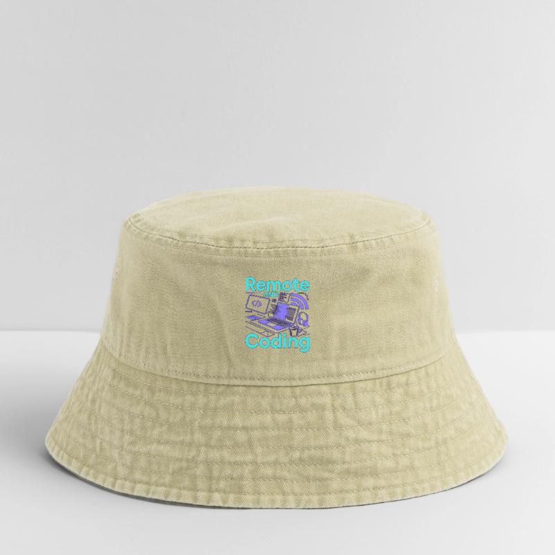 Remote Developer Remote And Coding Web Programmer Vintage Bucket Hat