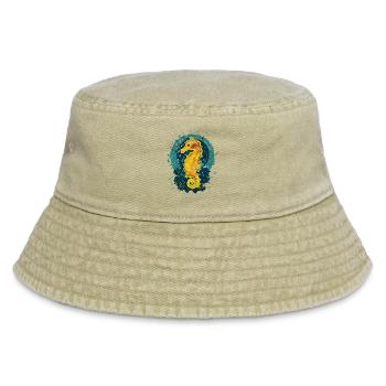 Fröhliches Seepferdchen - Vintage Bucket Hat - Vintage Beige - Vorne