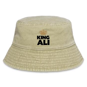 King ali name thing crown - Vintage Bucket Hat - vintage beige - Front