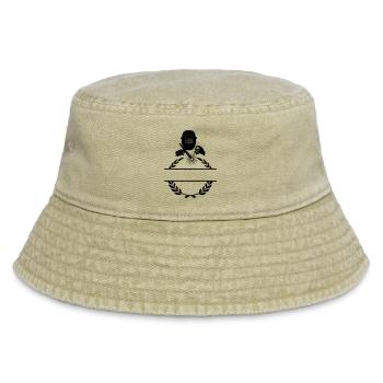 Welder logo transparent with laurel wreath - Vintage Bucket Hat - vintage beige - Front
