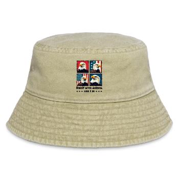 Bald eagle - Vintage Bucket Hat - vintage beige - Front