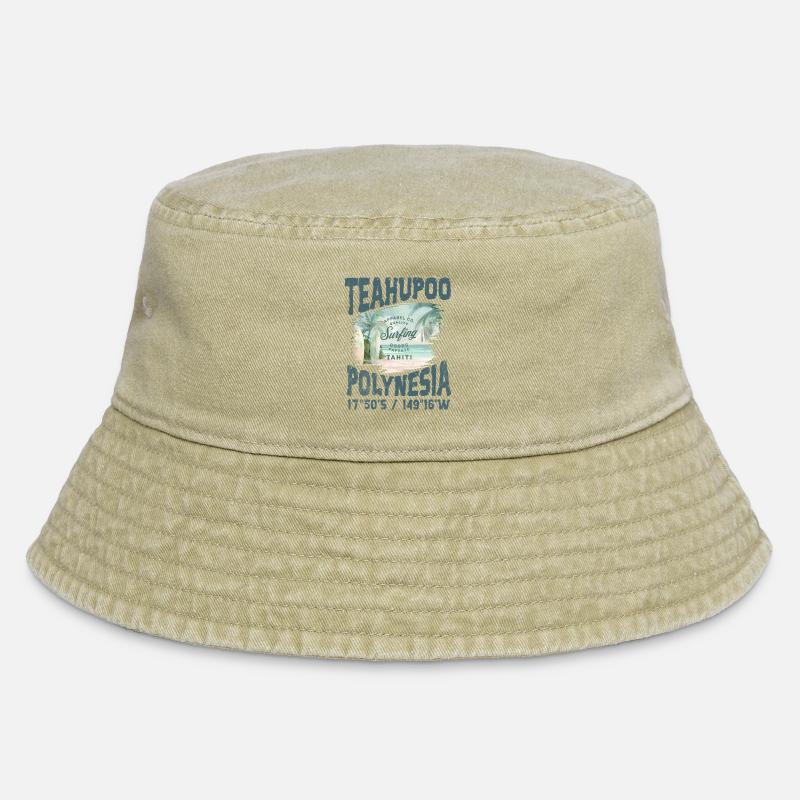 Teahupoo Polynesia Tahiti - Bob vintage - beige vintage