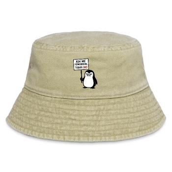 Humorvoller Postkartentyp mit Kakerlake - Vintage Bucket Hat - Vintage Beige - Vorne