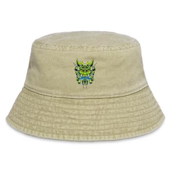 Japanischer Oni-Dämon - Vintage Bucket Hat - Vintage Beige - Vorne