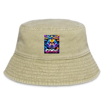 Zwillinge - Vintage Bucket Hat - Vintage Beige - Vorne