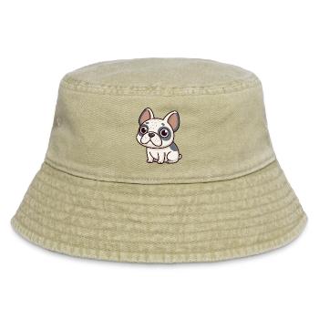 Bulldog Cartoon Blanc et Gris - Bob vintage - beige vintage - Devant