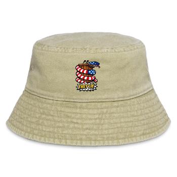 Sie Lügen ! Politik Schlange - Vintage Bucket Hat - Vintage Beige - Vorne