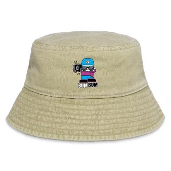 BoomBox Buddy Retro Tee - Vintage Bucket Hat - vintage beige - Front