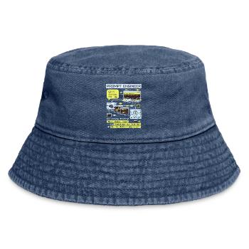Prompt Engineer Weltrettung lustiges Design - Vintage Bucket Hat - Vintage Denim - Vorne