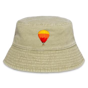 airplane airplane plane hot air balloon air ba - Vintage Bucket Hat - vintage beige - Front