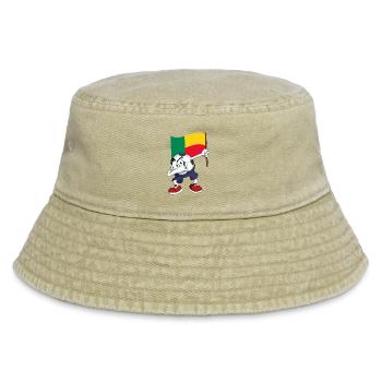 Benin Dabbing Fussball - Vintage Bucket Hat - Vintage Beige - Vorne
