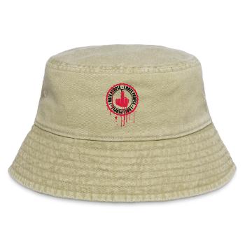 graffiti spray drops stickers stickers fuck you - Vintage Bucket Hat - vintage beige - Front