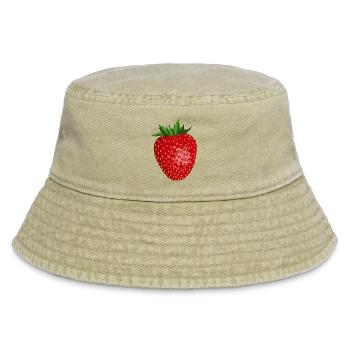 Erdbeere - Vintage Bucket Hat - Vintage Beige - Vorne
