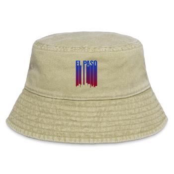 El Paso Skyline Gradient - Vintage Bucket Hat - Vintage Beige - Vorne