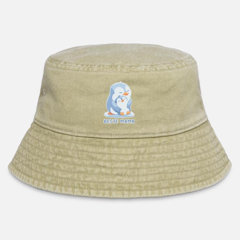 Beste Mama Pinguin Muttertag - Vintage Bucket Hat - Vintage Beige