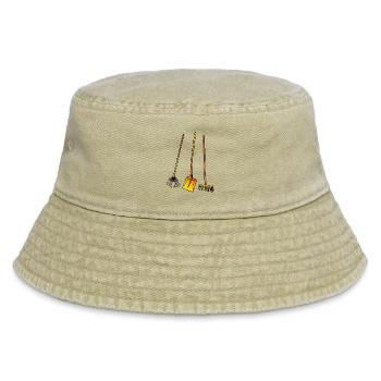 Leaf rake, shovel and broom - Vintage Bucket Hat - vintage beige - Front