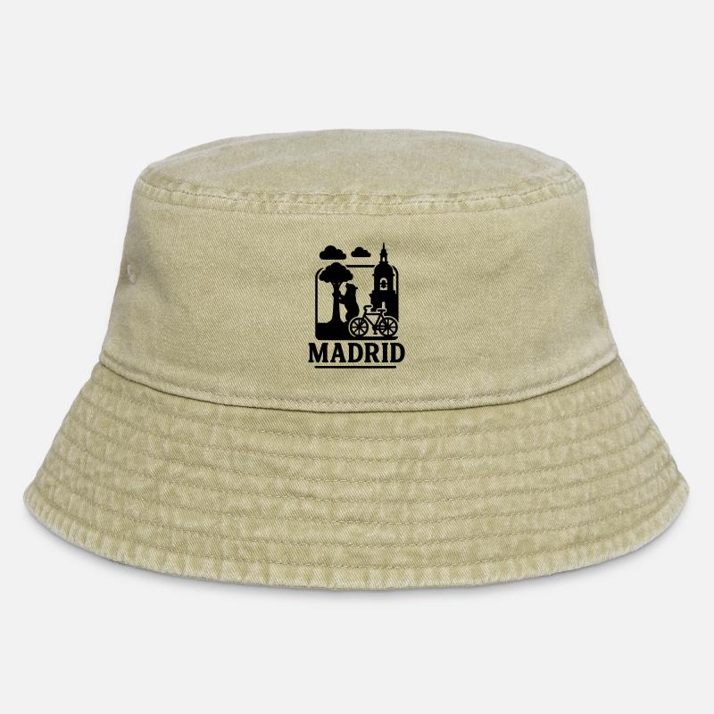 madrid wahrzeichen - Vintage Bucket Hat - Vintage Beige