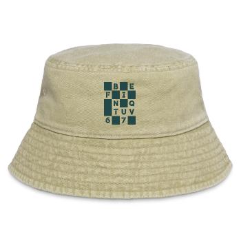 Cipher Grid Letters - Vintage Bucket Hat - vintage beige - Front