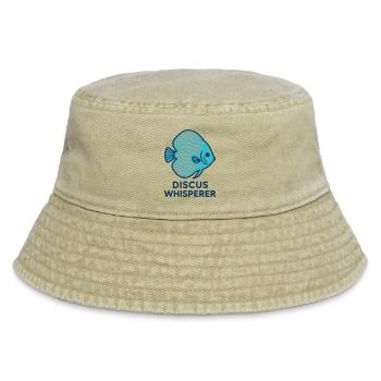 Leidenschaftlich für Blau- und Orange-Diskusfische - Vintage Bucket Hat - Vintage Beige - Vorne