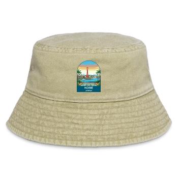 Kobe Japan Port Tower Vintage-Reisekunst - Vintage Bucket Hat - Vintage Beige - Vorne