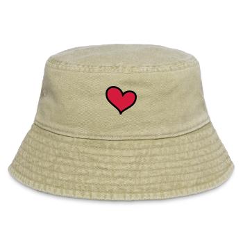 HERZ - Vintage Bucket Hat - Vintage Beige - Vorne