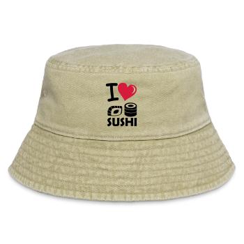 i_love_sushi - Vintage Bucket Hat - Vintage Beige - Vorne