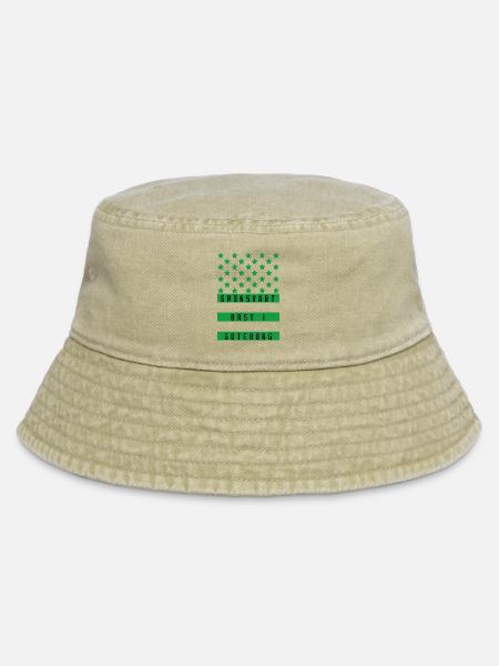 Göteborg ist Grün-Schwarz - Vintage Bucket Hat - Vintage Beige