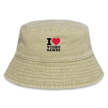 I Love Video Games 2 - Vintage Bucket Hat - vintage beige - Front