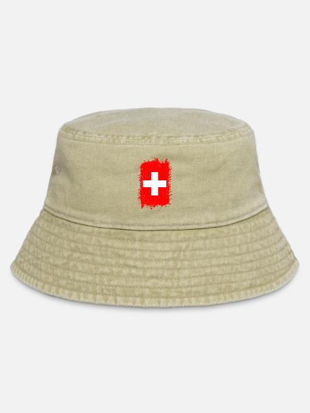Schweiz - Vintage Bucket Hat - Vintage Beige