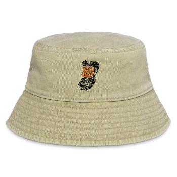 Bart Statement Humorvoll Vollbart Bartträger - Vintage Bucket Hat - Vintage Beige - Vorne