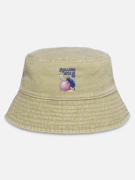 Rolling Into 8 Disco-Mistkäfer - Vintage Bucket Hat - Vintage Beige