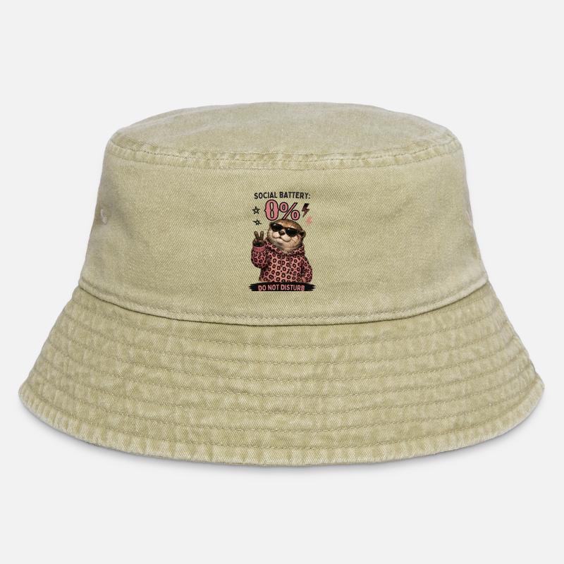 Loutre en sweat à capuche léopard : Ne pas déranger - Bob vintage - beige vintage