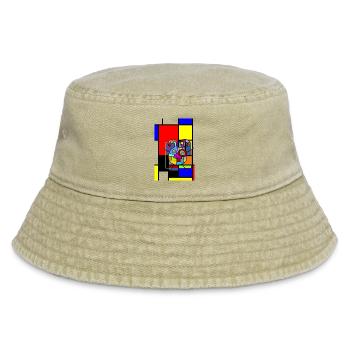 LOVE GEOMETRIC SHAPES - Vintage Bucket Hat - Vintage Beige - Vorne