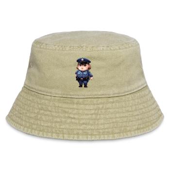 Dicke Polizistin - Vintage Bucket Hat - Vintage Beige - Vorne