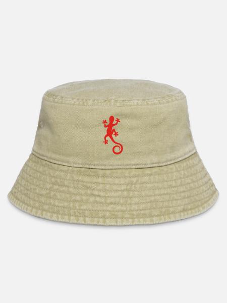 gecko - Vintage Bucket Hat - Vintage Beige