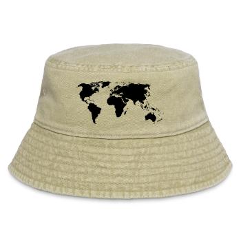 weltkarte - Vintage Bucket Hat - Vintage Beige - Vorne