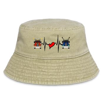 Truck truck heart rate - Vintage Bucket Hat - vintage beige - Front