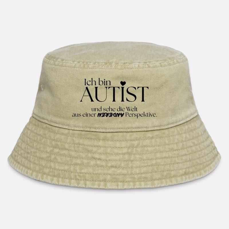 Je suis autiste - Bob vintage - beige vintage