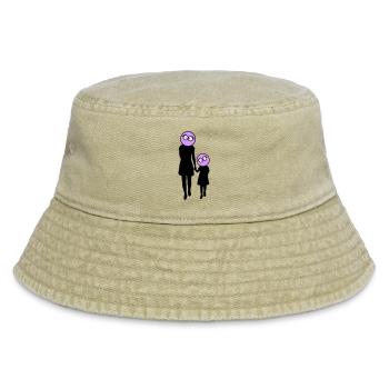 Silhouette familiale Chers enfants Parents Maman Papa - Bob vintage - beige vintage - Devant