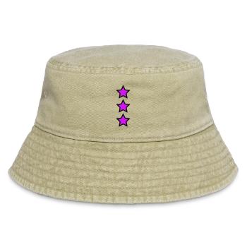 Magenta Sterne - Vintage Bucket Hat - Vintage Beige - Vorne