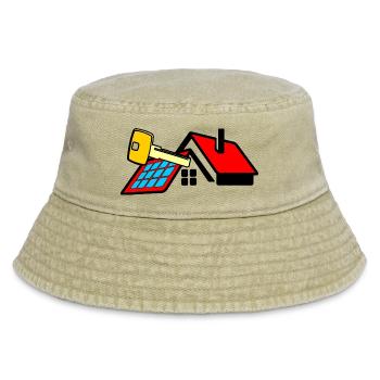 Key for the new skin gold colored key - Vintage Bucket Hat - vintage beige - Front