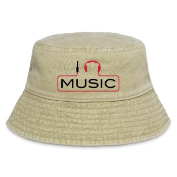 I love music J´aime Music Plug casque le son Bass - Bob vintage - beige vintage - Devant