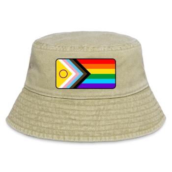 Progress Flag - Vintage Bucket Hat - vintage beige - Front